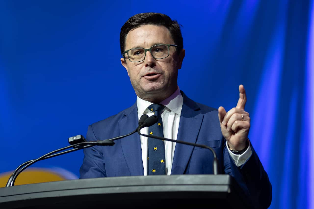 David Littleproud in at the Queensland LNP convention in 2024 