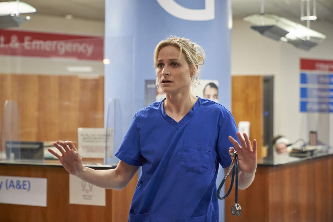 Niamh Algar as Dr Lucinda Edwards in 'Malpractice'