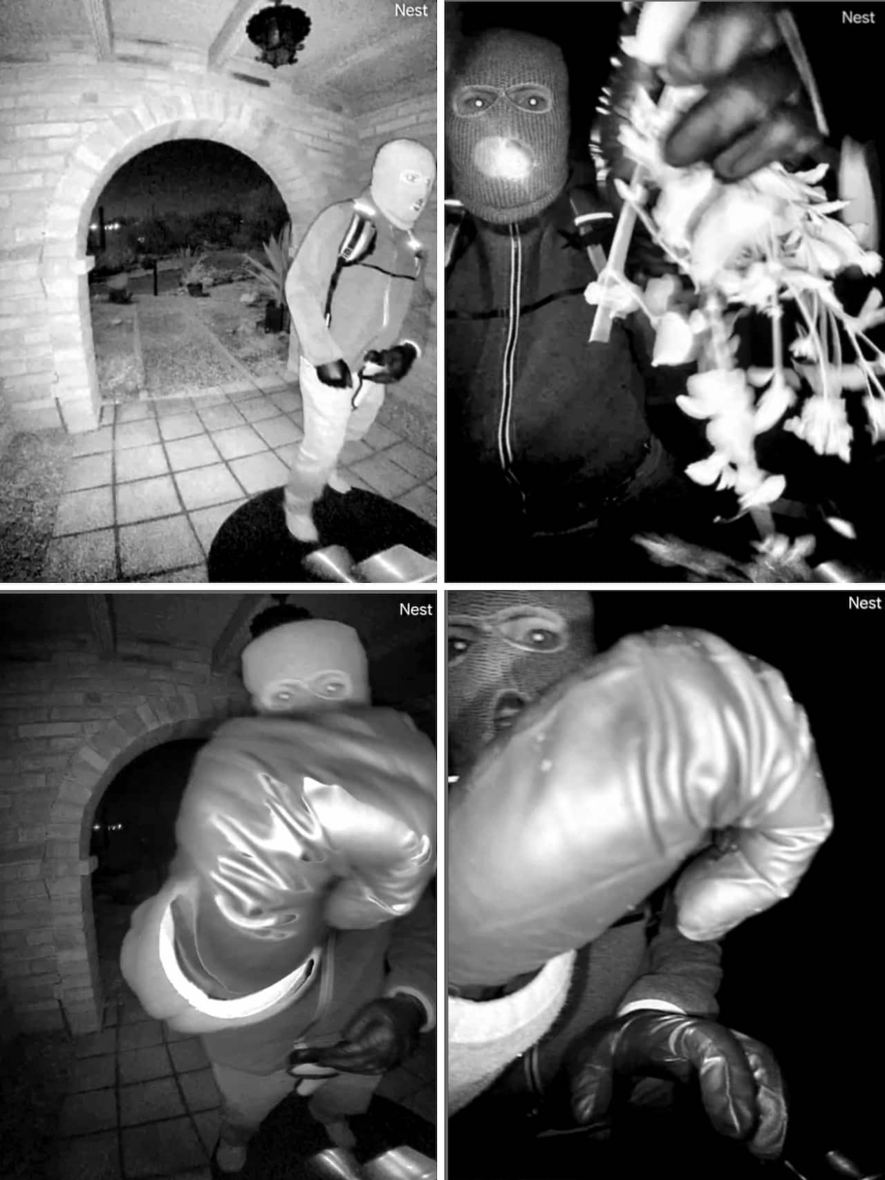 A man seen in surveillance footage.