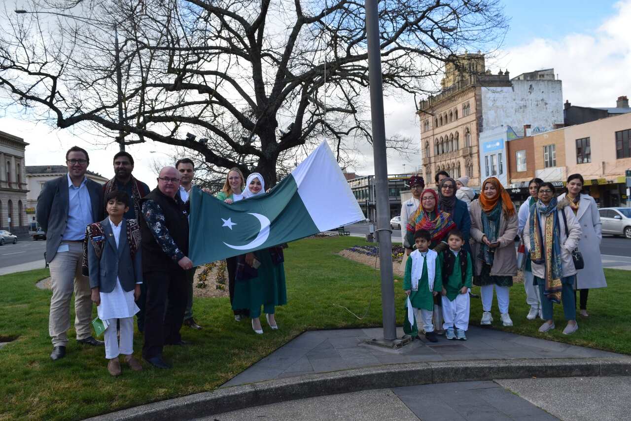 flag raising in regional Vic