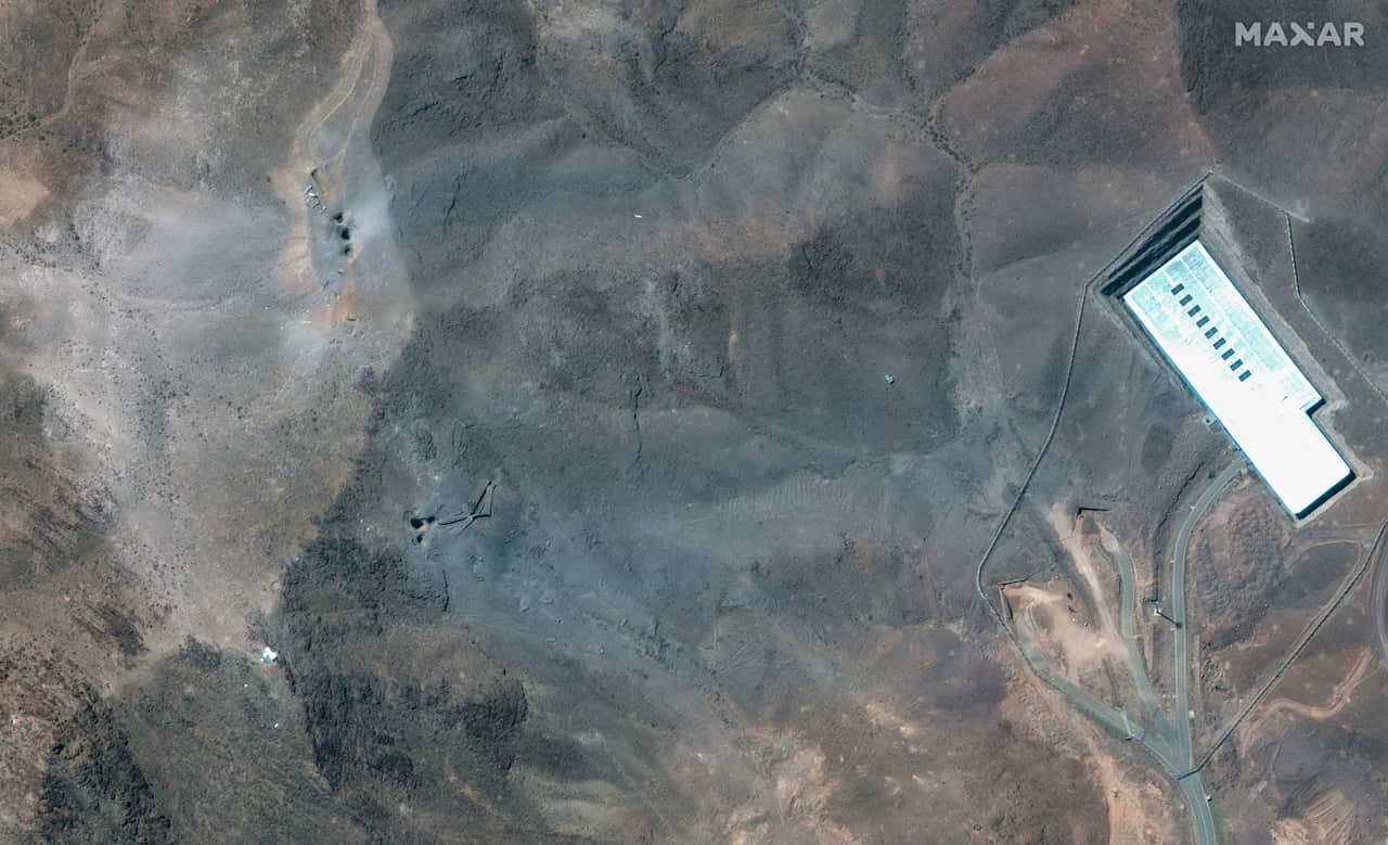 Satellite image of a uranium enrichment facility.