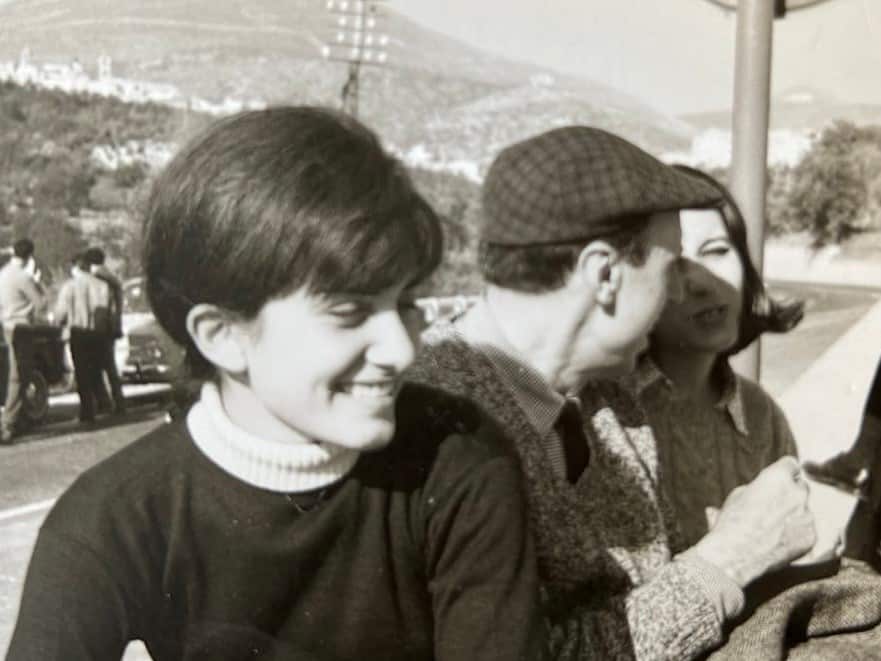 Vittoria Pasquini in 1967 in Rome at a peace demonstration for Vietnam.